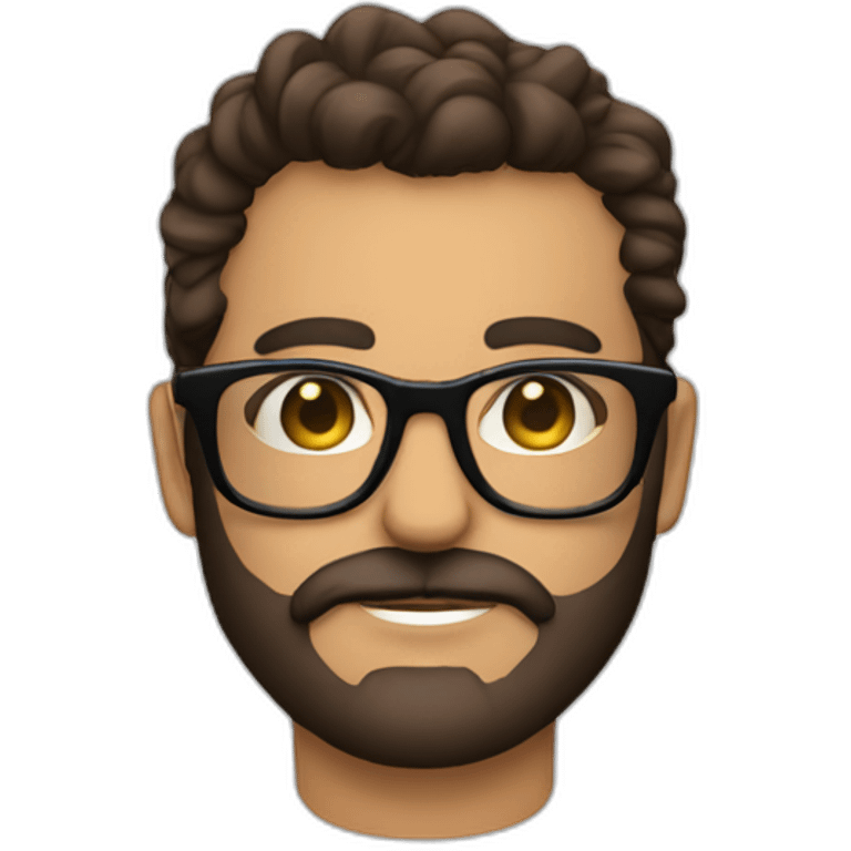 Anthony Martinez con barba y gafas emoji