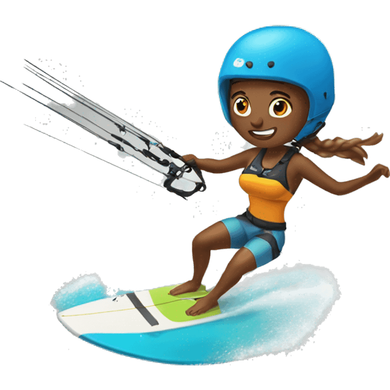 woman kitesurfing emoji