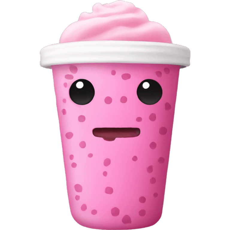 Pink boba emoji