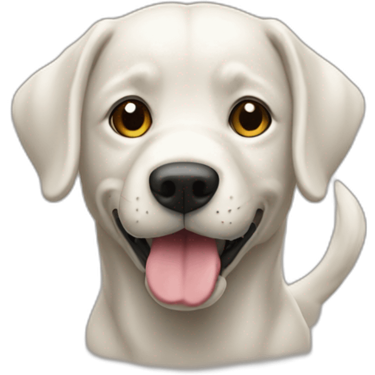 un chien qui rigole sur chat emoji