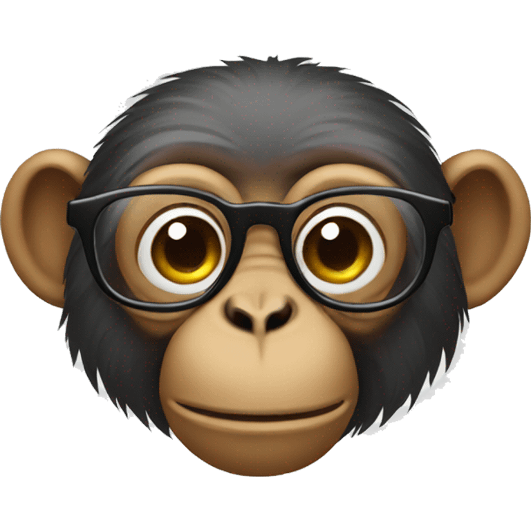 Monkey with glasses emoji