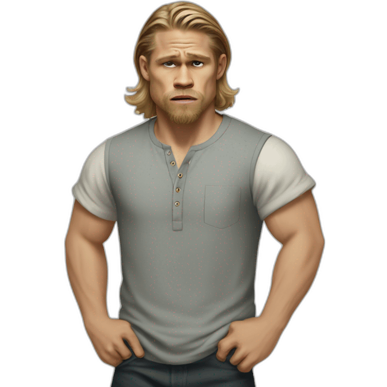 charlie hunnam angry cartoon wearing henley emoji