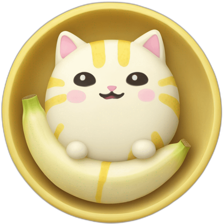 banana rice cake mochi cat emoji