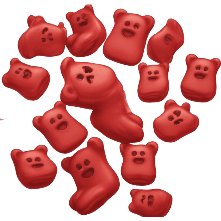 Red gummy bear emoji