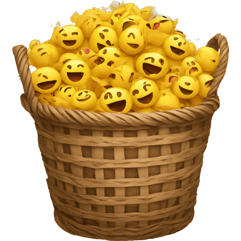 Basket full of emojis emoji