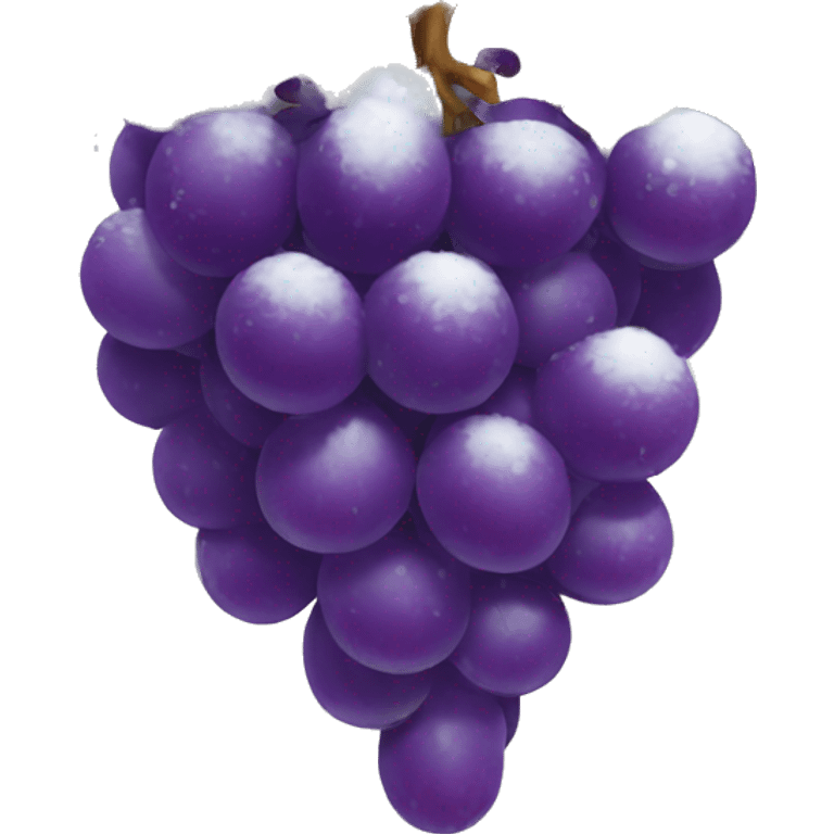 Grape under snow emoji