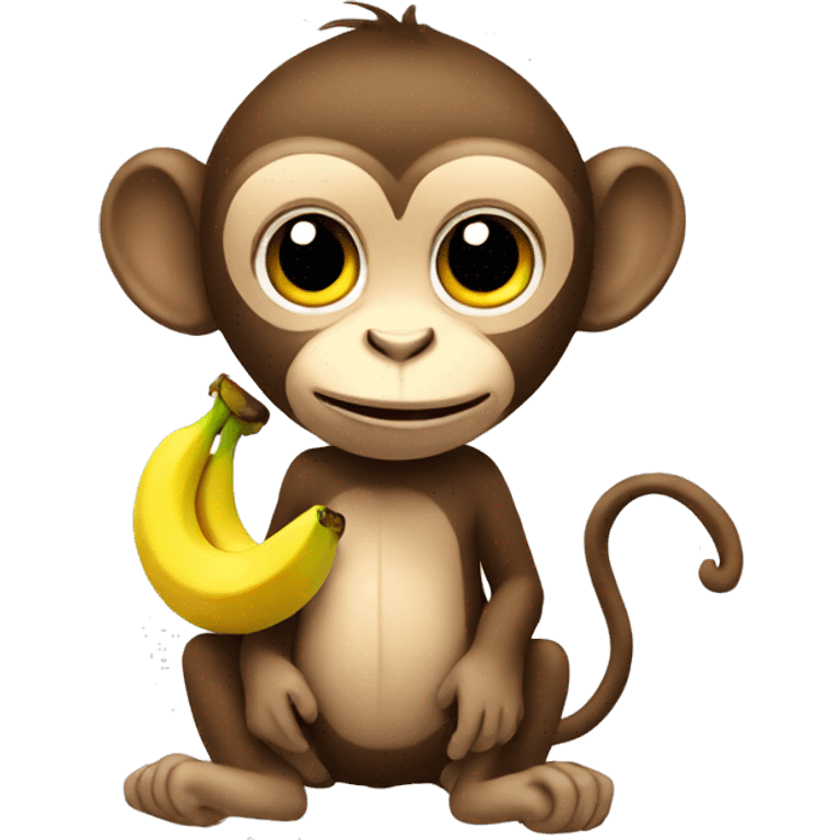 Monkey with a banana  emoji