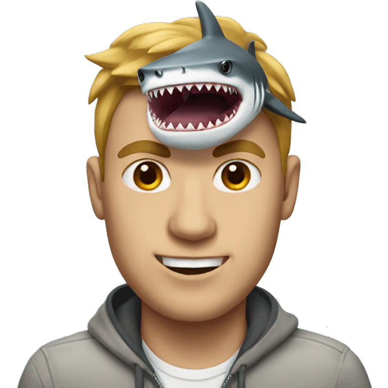 guy with a shark head emoji