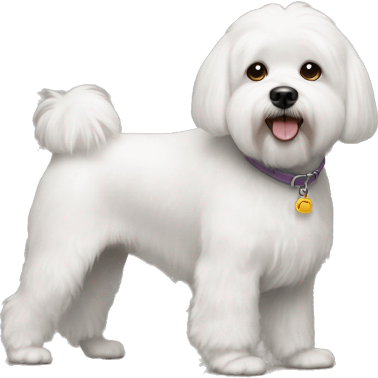 White bichon shitzu mix dog emoji