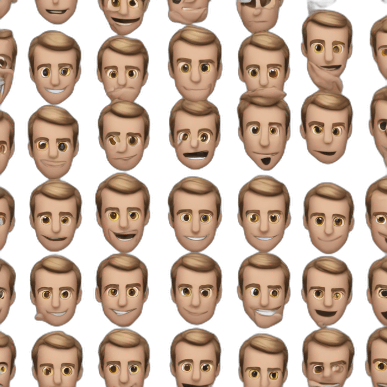 Emanuel Macron  qui  fait des Tik tok emoji