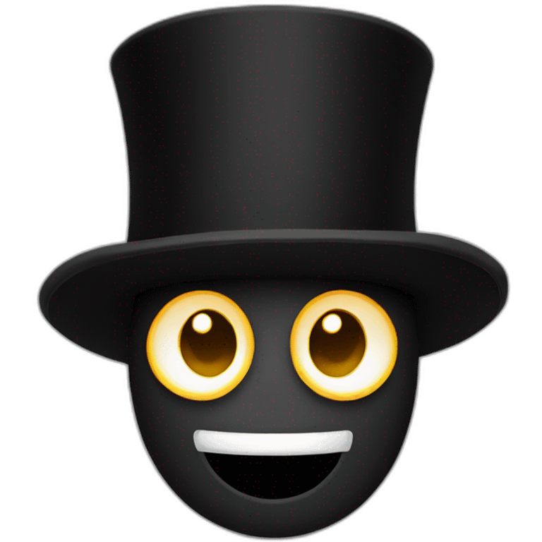 black cylinder hat  emoji