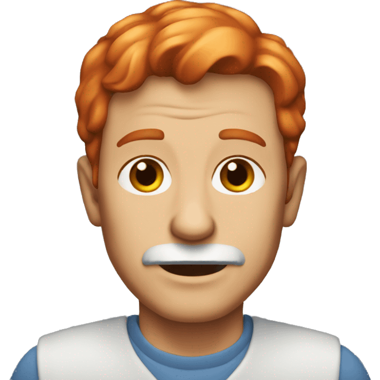 70 years old man with red hair emoji