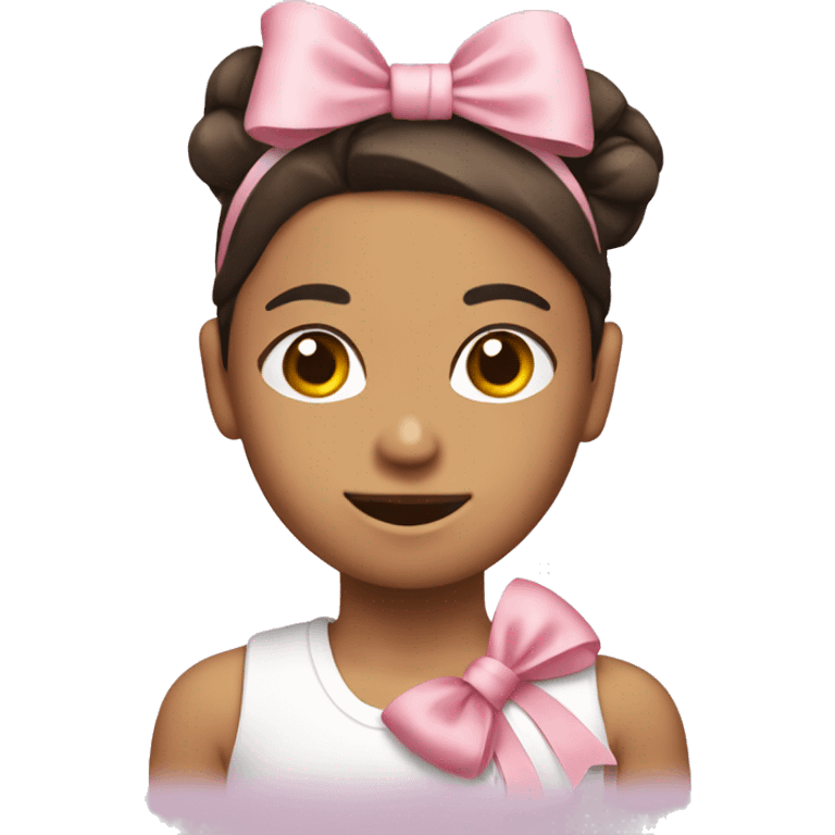 AK with light pink bow emoji