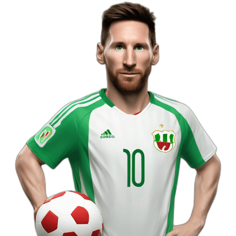 Messi avec un maillot de l'Algérie emoji