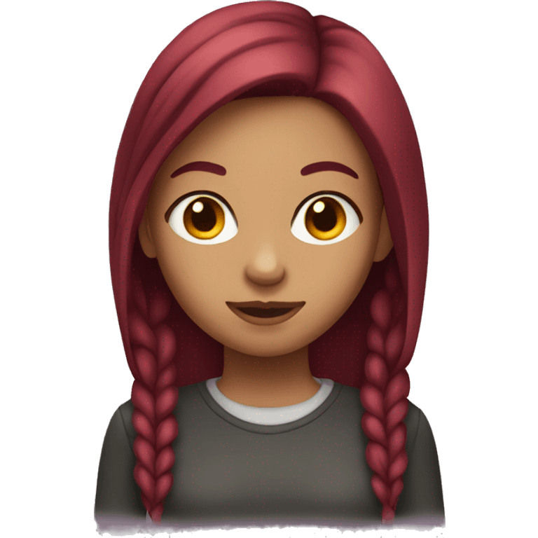 Girl with maroon hair  emoji