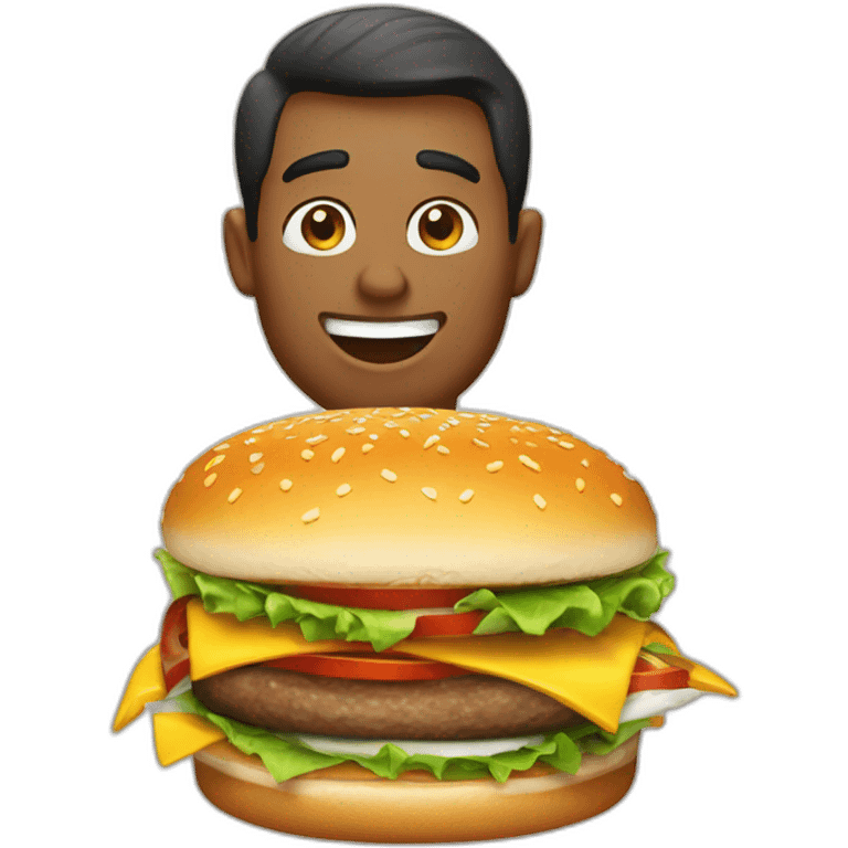 vovô comendo hamburguer emoji