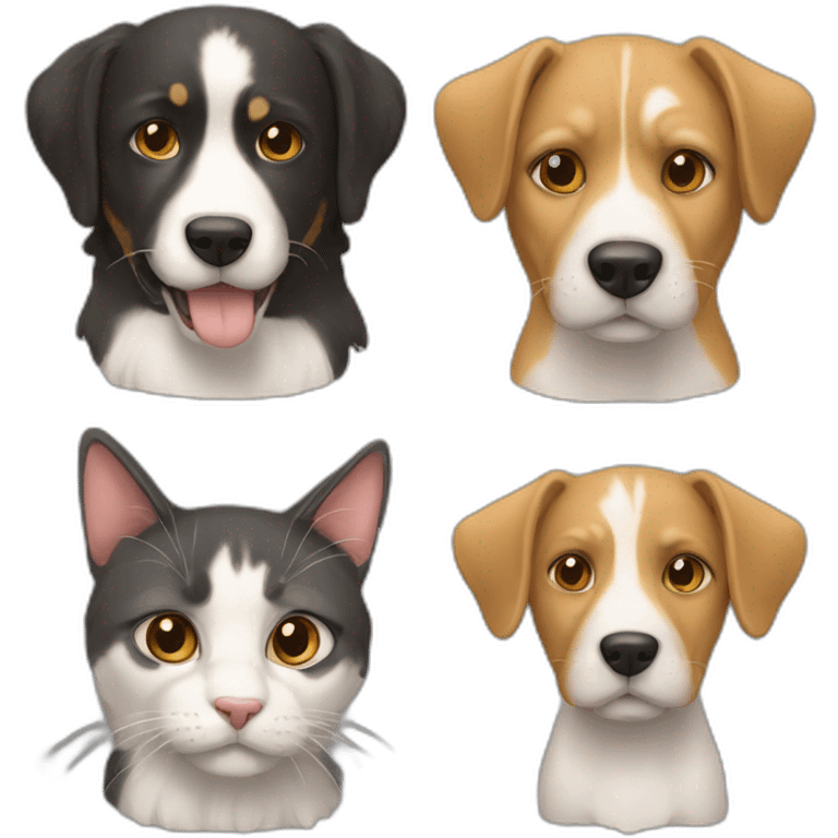 Chien et chat emoji