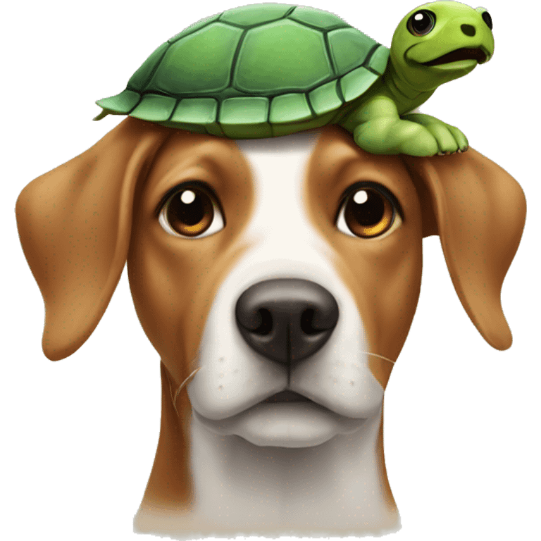 Dog with a turtle on its head emoji