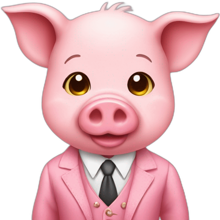 pig con traje emoji