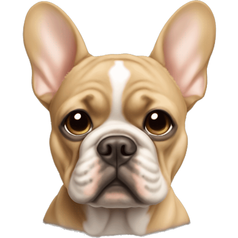 All light brown french bulldog with hoodie emoji