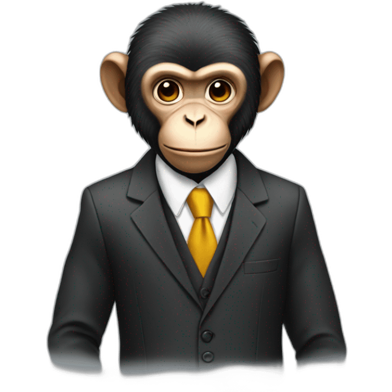 monkey with suit emoji