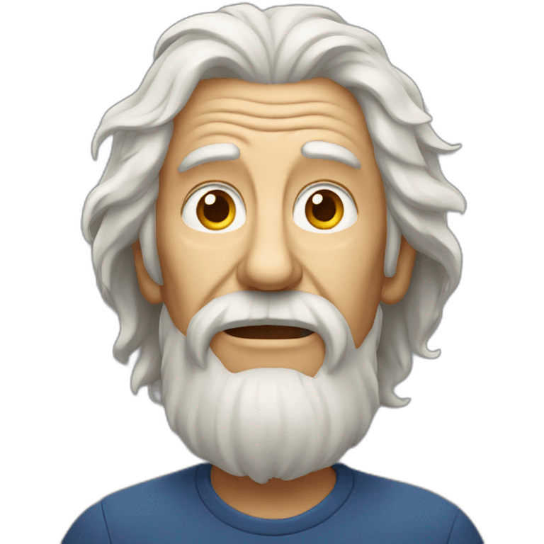 old man with tousled hair emoji