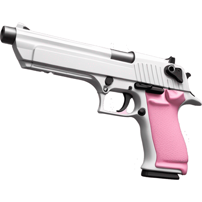 DESERT EAGLE in white and pink, no black emoji