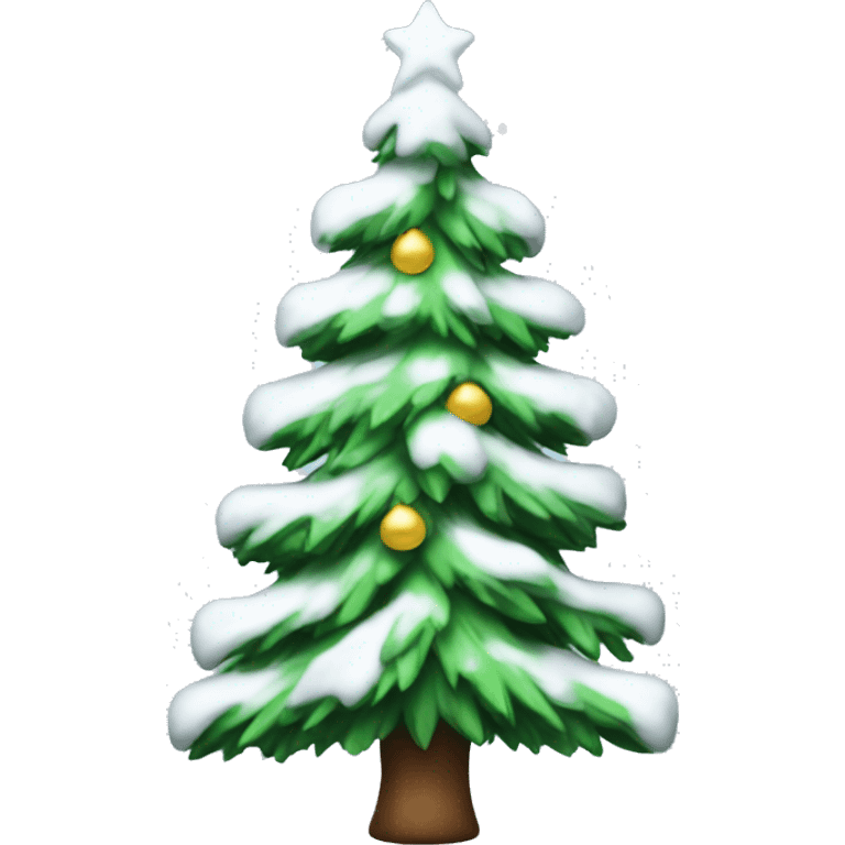 Snowy Christmas tree emoji