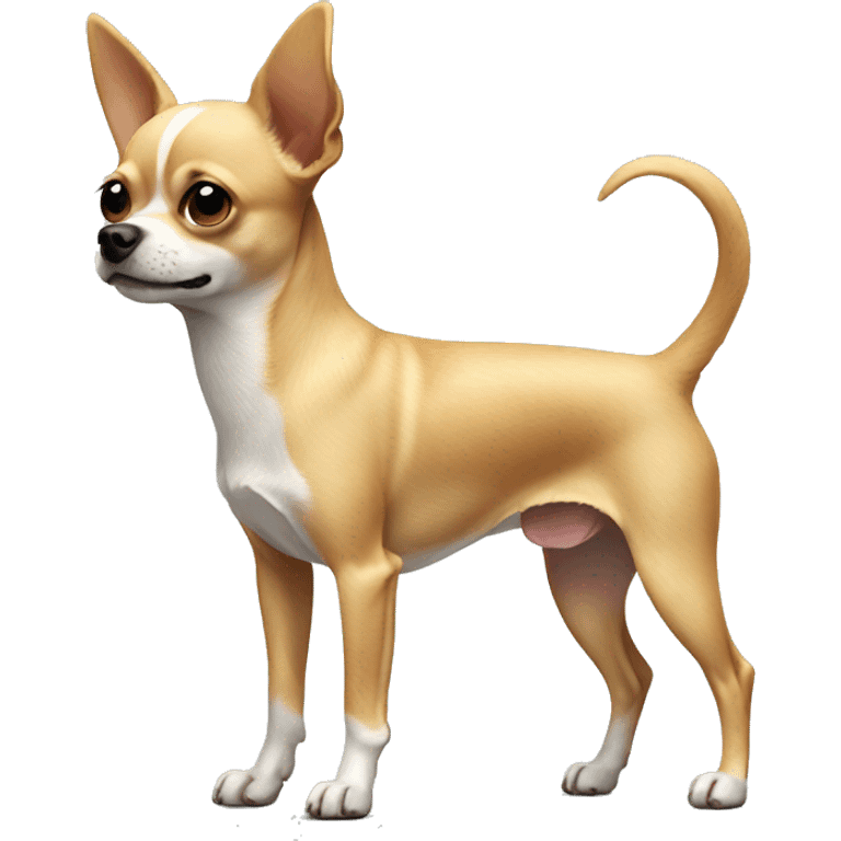 Chihuahua dog standing side profile emoji