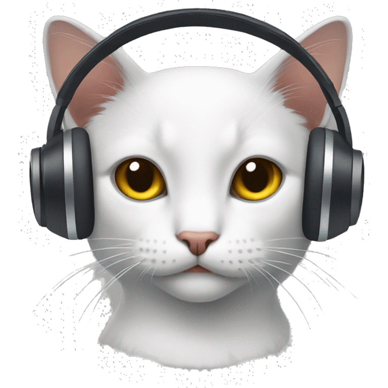 cat with headphones emoji