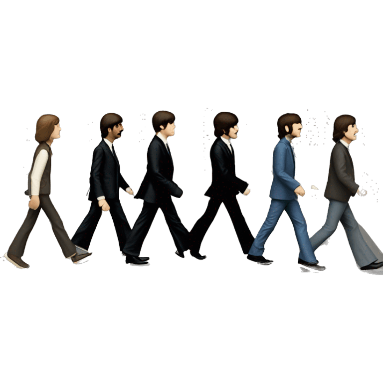 The beatles crossing abbey road  emoji