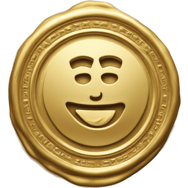 gold wax stamp emoji