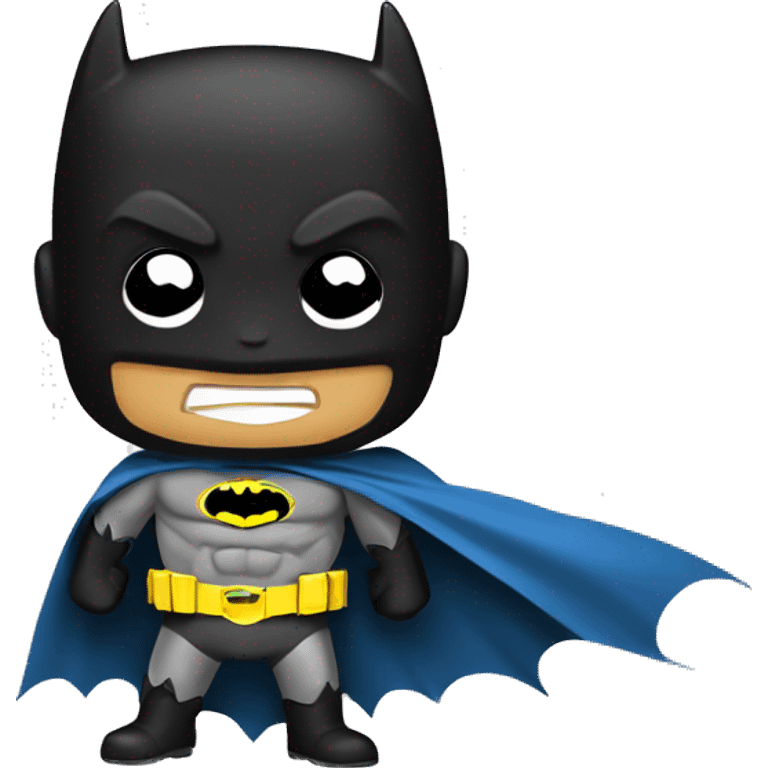 Batman saltando con la capa desplegada emoji