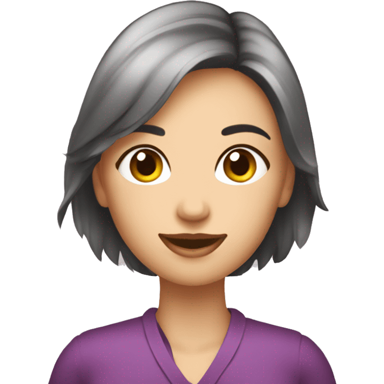 femme a votre service carte de visite emoji