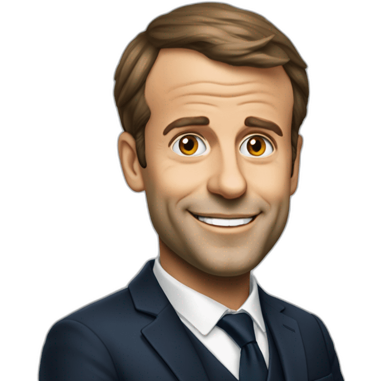 Emanuel Macron qui boi une bière  emoji