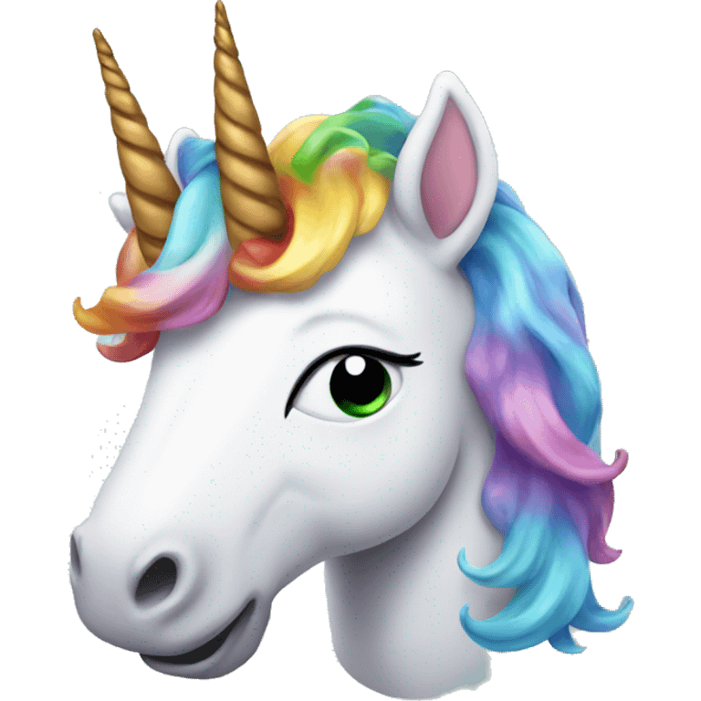 Unicorn with poop on head  emoji