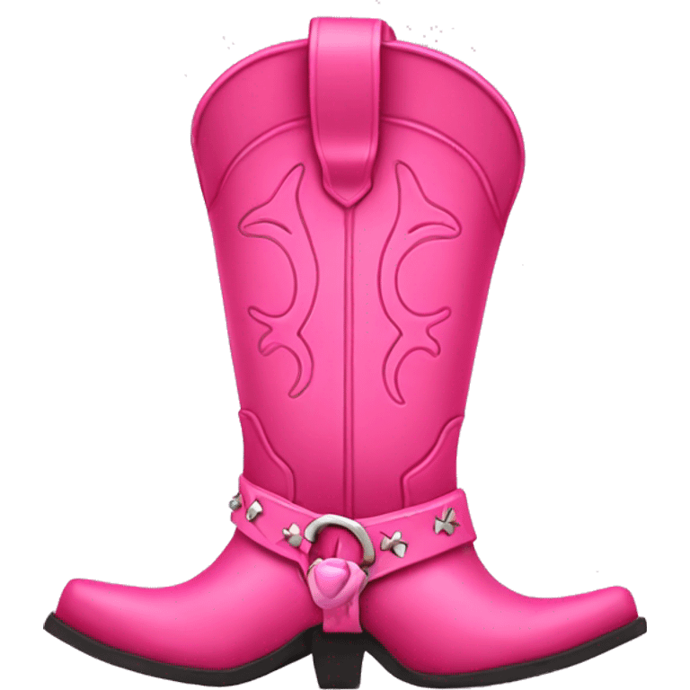 Pink cowgirl boot  emoji