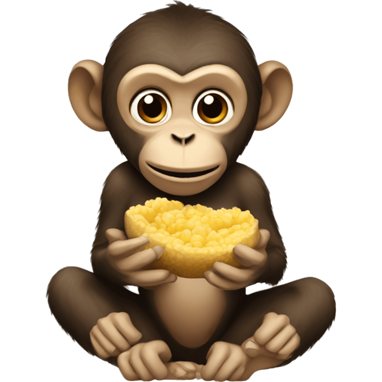 Monkey eating emoji