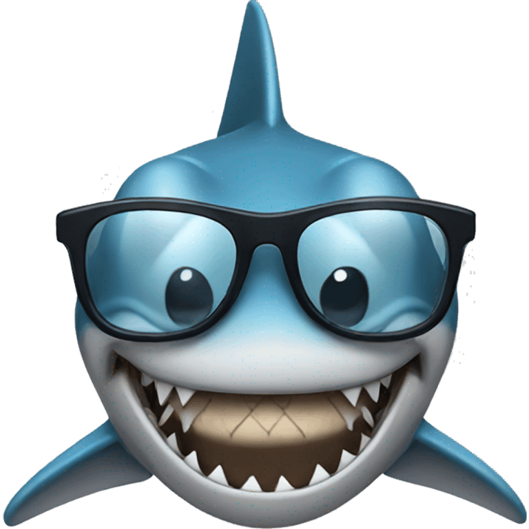 Shark with glasses emoji