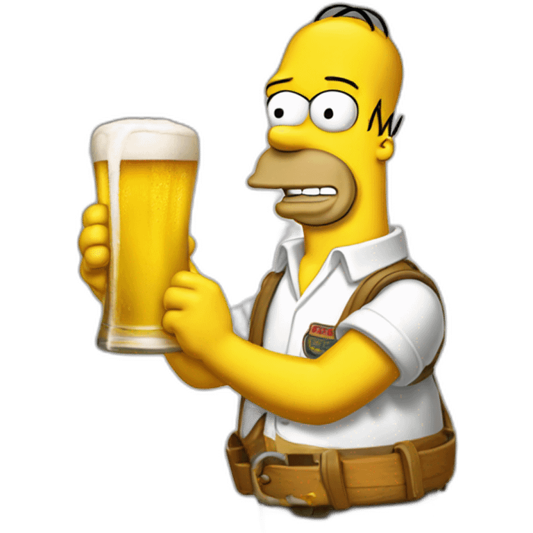 Homer simson qui boit une biere emoji