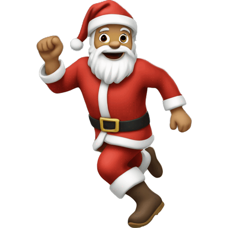 traditional Santa running emoji