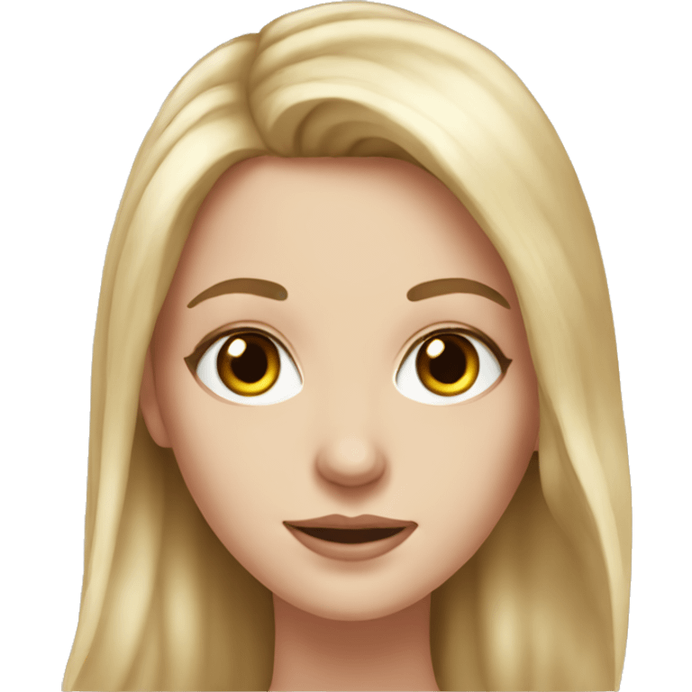 realistic portrait of a white girl  emoji