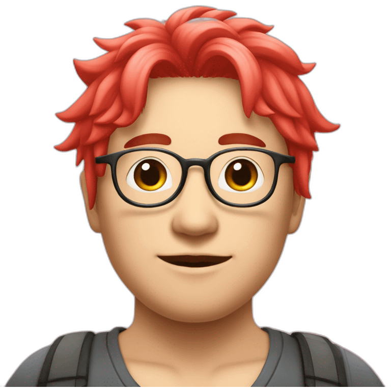 red-spectacles-fat-men-japanese-pinkhair emoji