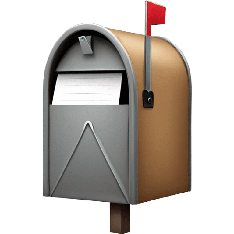 Isolated realistic Full length mailbox emoji