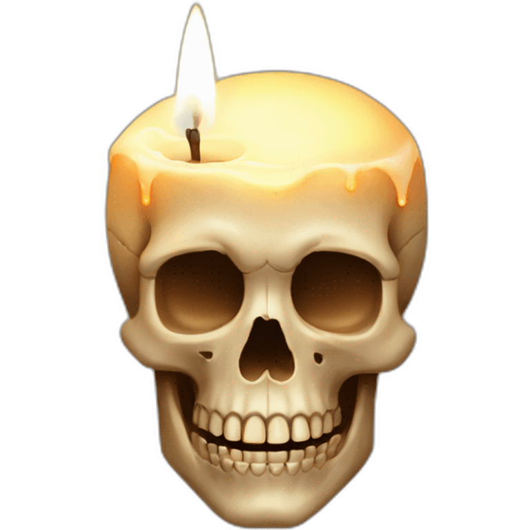 Skull with candle emoji