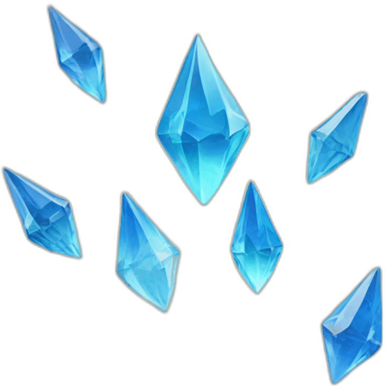 blue crystal formation with spikes emoji