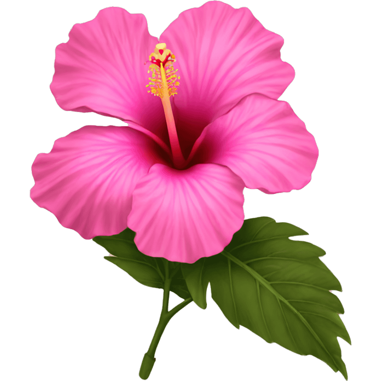 Pink hibiscus emoji