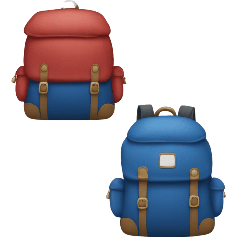 sac à dos voyage rouge et bleu  emoji