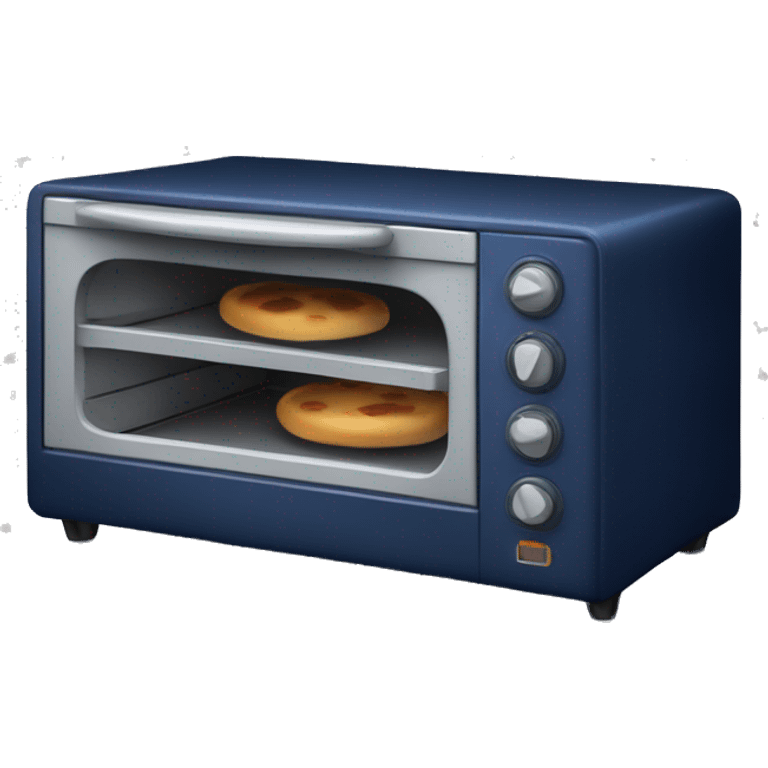 Realistic navy blue oven isolated.  emoji