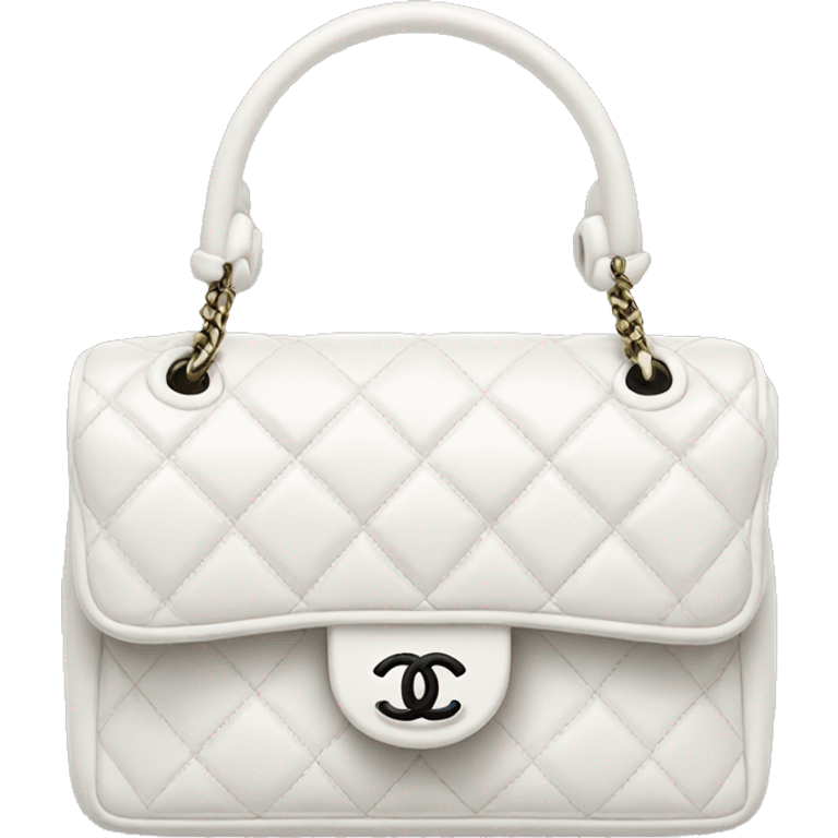 White Chanel bag  emoji